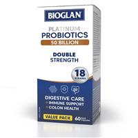 Bioglan Platinum Probiotic 50 Billion 60 Capsules Exclusive Size