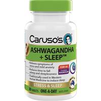 Carusos Ashwagandha + Sleep 30 Tablets