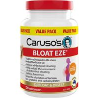 Carusos Bloat Eze 120 Capsules Exclusive Size
