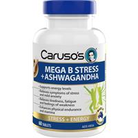 Carusos Mega B Stress + Ashwagandha 60 Tablets