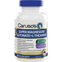 Carusos Super Magnesium Glycinate + L-Theanine 60 Capsules
