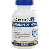 Carusos Vitamin D3 1000IU 250 Capsules