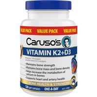 Carusos Vitamin K2 + D3 120 Capsules Exclusive Size