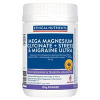 Ethical Nutrients Mega Magnesium Glycinate Stress & Migraine Ultra 120g