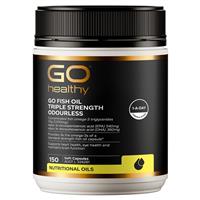 Go Healthy Fish Oil Triple Strength Odourless Softgel 150 Capsules Exclusive Size