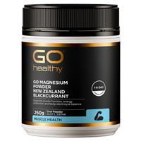 GO Healthy Magnesium Powder New Zealand Blackcurrant 250g