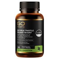 GO Healthy Milk Thistle 50000mg 1-A-Day 60 Vege Capsules