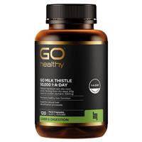 Go Healthy Milk Thistle 50000mg 1-A-Day 120 Vege Capsules Exclusive Size