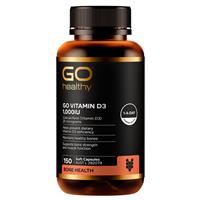 GO Healthy Vitamin D3 1,000IU 150 Soft Capsules