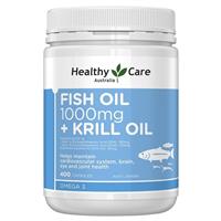 Healthy Care Fish Oil 1000mg and Krill 400 Capsules