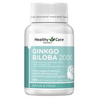 Healthy Care Ginkgo Biloba 2000 100 Capsules