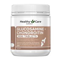 Healthy Care Glucosamine + Chondroitin 200 Mini Tablets