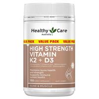 Healthy Care High Strength Vitamin K2 + D3 150 Capsules