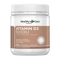 Healthy Care Vitamin D3 1000IU 500 Capsules
