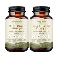 Hemp Foods Australia Plant-Based Omega Capsules 60 caps Twin Pack