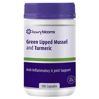 Henry Blooms Green Lipped Mussel 500mg With Turmeric 1500mg 100 Vege Capsules