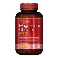 Microgenics Magnesium Chelate 500mg 200 Capsules