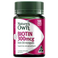 Nature's Own Biotin 300mcg 100 Tablets