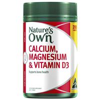 Nature's Own Calcium and Magnesium with Vitamin D3 200 Tablets Exclusive Bulk Size