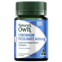 Nature's Own Chromium Picolinate 400mcg 200 Tablets