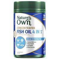 Nature's Own Concentrated Fish Oil 4 in 1 180 Capsules