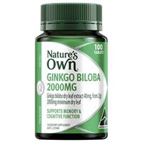 Nature's Own Ginkgo Biloba 2000mg 100 Tablets
