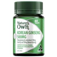 Nature's Own Korean Ginseng 500mg 60 Tablets