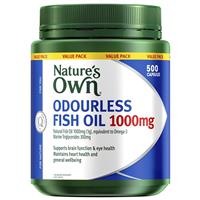 Nature's Own Odourless Fish Oil 1000mg 500 Capsules Exclusive Size