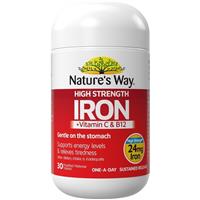 Nature's Way High Strength Iron 30 Tablets