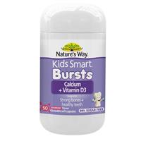 Nature's Way Kids Smart Calcium + Vitamin D 50 Chewable Capsules