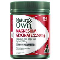 Nature's Own Magnesium Glycinate 1150mg 300 Tablets Exclusive Size