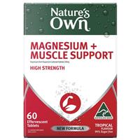 Nature's Own Magnesium + Muscle Support Effervescent 60 Tablets