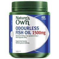 Nature's Own Odourless Fish Oil 1500mg 400 Capsules Exclusive