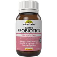 Nature's Way Restore Probiotics Women's Flora 60 Capsules Exclusive Size
