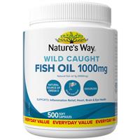 Nature's Way Wild Caught Fish Oil 1000mg 500 Capsules Exclusive
