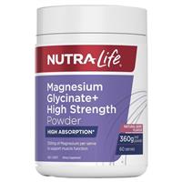 Nutra-Life Mag Glycinate High Strength Berry Powder 360g Exclusive Size