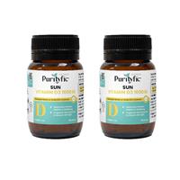 PURITYFIC Sun Vitamin D3 1000 IU (2 Bottles) Bundle