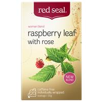 Red Seal Raspberry Leaf Tea With Rose 20 Tea Bags