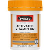Swisse Ultiboost Activated Vitamin B12 (1000mcg) 60 Tablets