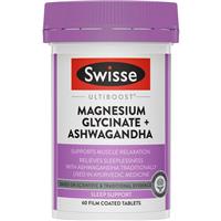 Swisse Ultiboost Magnesium Glycinate + Ashwagandha Night 60 Tablets