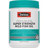 Swisse Ultiboost Odourless Super Strength Wild Fish Oil 2000mg 200 Capsules