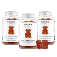 Teddi Lab by Unichi Rose Collagen Gummy 60s x3 Anti-Aging & Skin elasticity Pack