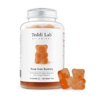 Teddi Lab by Unichi Rose Iron Gummy 60s with Vitamin C - Energy Support, Gentle Formula 1Pack